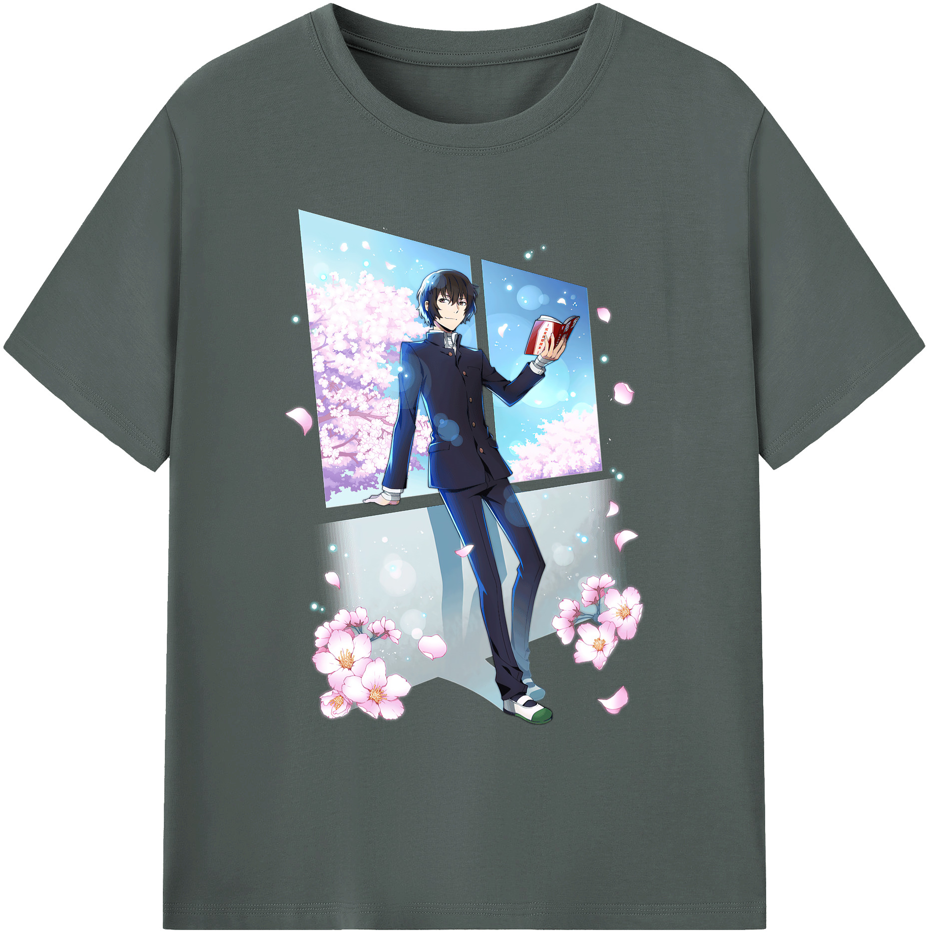 （画像用） 文豪ストレイドッグス Bungo Stray Dogs 綿100％ メンズ半袖Tシャツ｜肌触りやわらか＆通気性